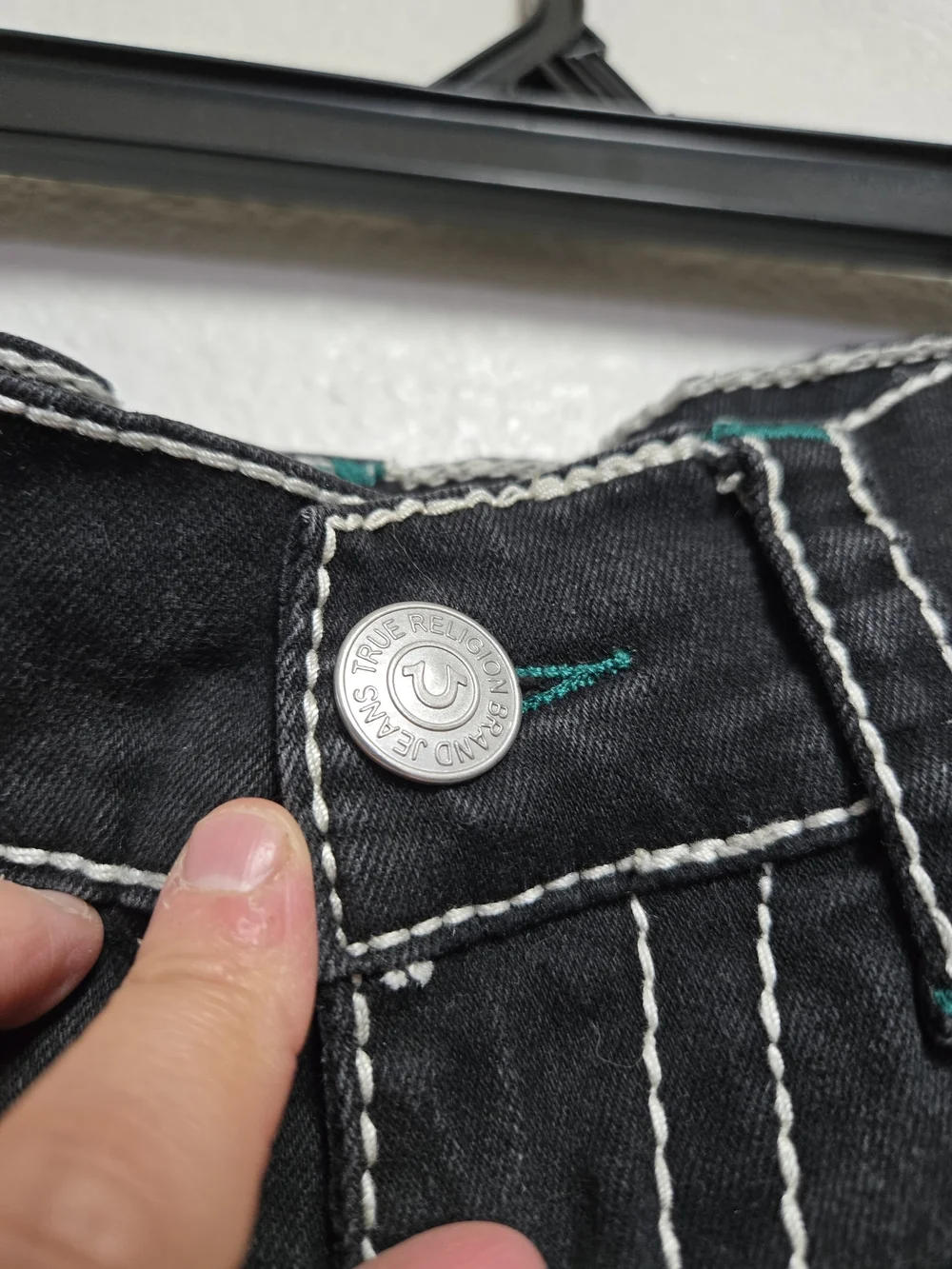 True Religion Jeans - Black, Gray, blue Ricky Relaxed Straight Leg Denim Size 31